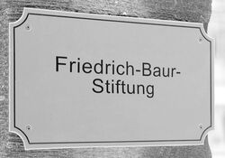 1953 Gründung der Friedrich-Baur-Stiftung