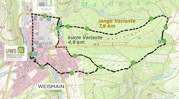 In zwei Varianten führt der geplante Friedrich-Baur-Rundweg durch den östlichen Teil des Landkreis.